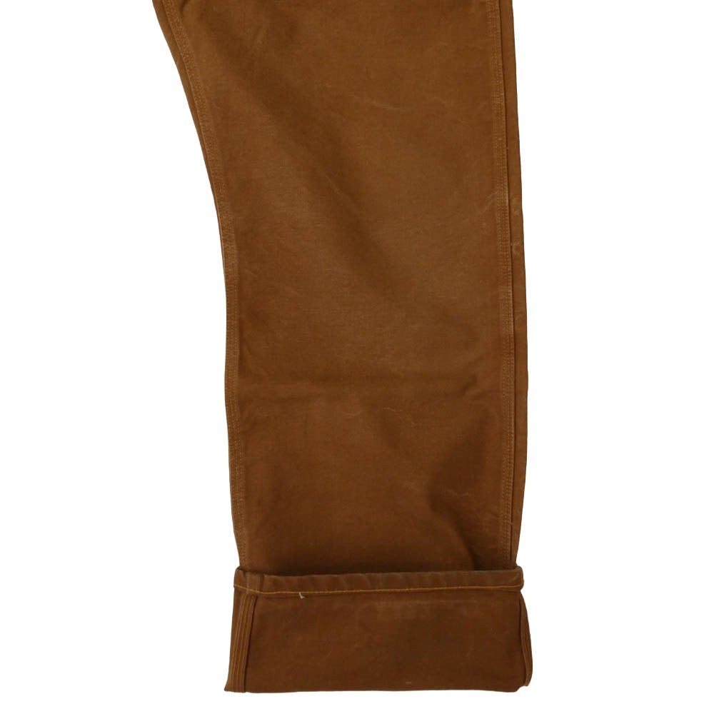 TENDERLOIN テンダーロイン T-RIDERS セルビッチ シンチバック ボタンフライ デニム パンツ ブラウン 34【中古】