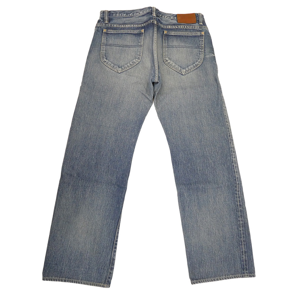 TENDERLOIN テンダーロイン T-RIDERS C DAMAGE 5ポケット ダメージ加工 ジッパーフライ セルビッチ デニム パンツ インディゴブルー系 34【中古】