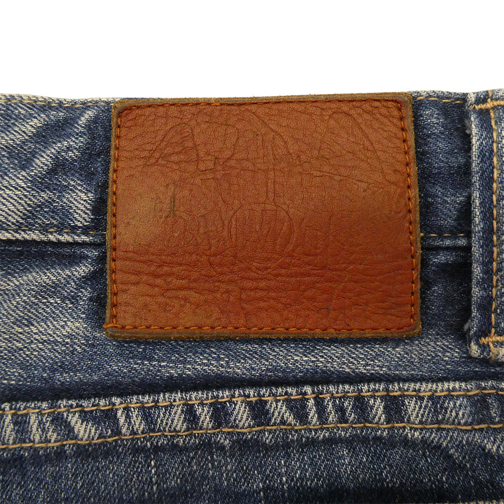 TENDERLOIN テンダーロイン T-RIDERS C DAMAGE 5ポケット ダメージ加工 ジッパーフライ セルビッチ デニム パンツ インディゴブルー系 34【中古】