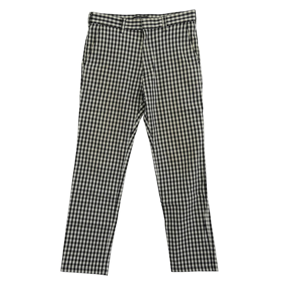 WACKO MARIA ワコマリア 15SS 15SS-P-01 ギンガムチェック ストレート パンツ ブラック系 ホワイト系 S M【中古】