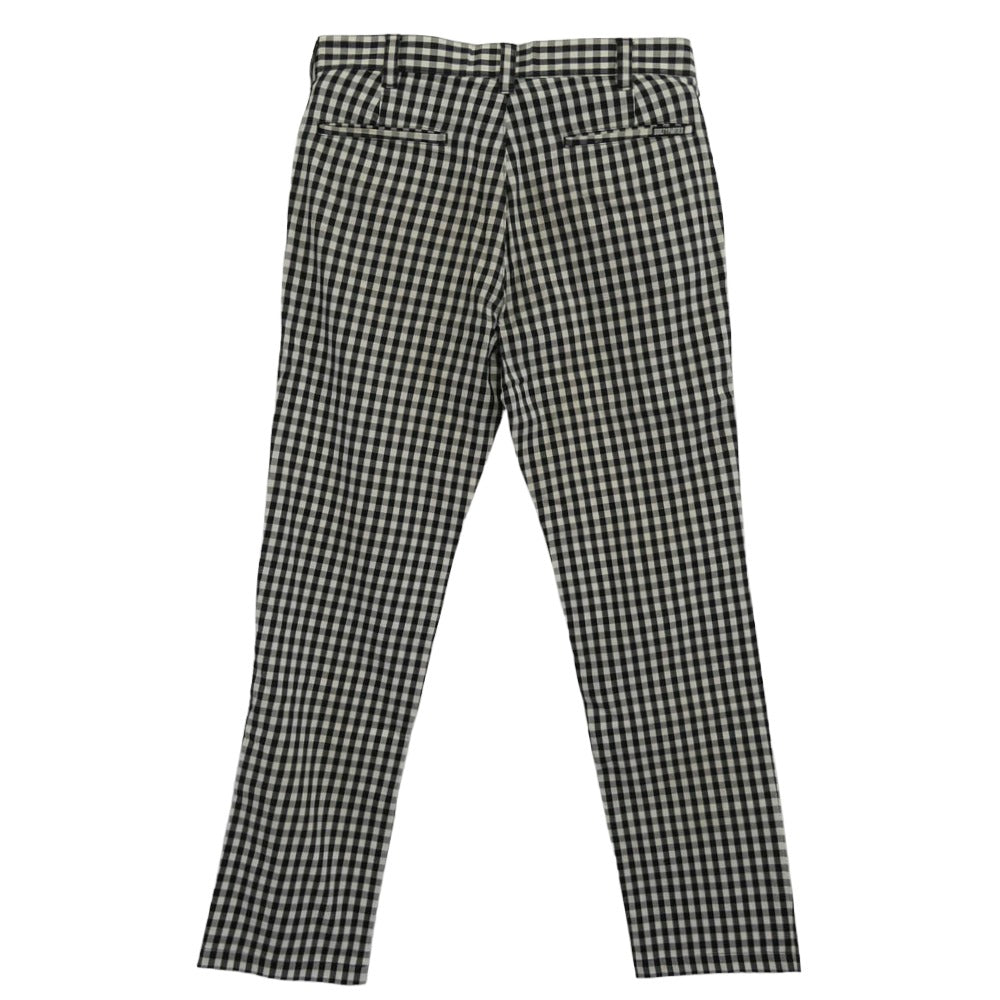 WACKO MARIA ワコマリア 15SS 15SS-P-01 ギンガムチェック ストレート パンツ ブラック系 ホワイト系 S M【中古】
