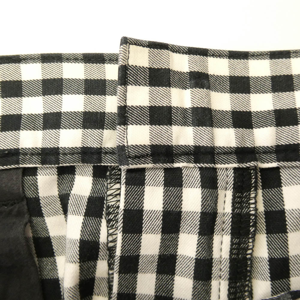 WACKO MARIA ワコマリア 15SS 15SS-P-01 ギンガムチェック ストレート パンツ ブラック系 ホワイト系 S M【中古】