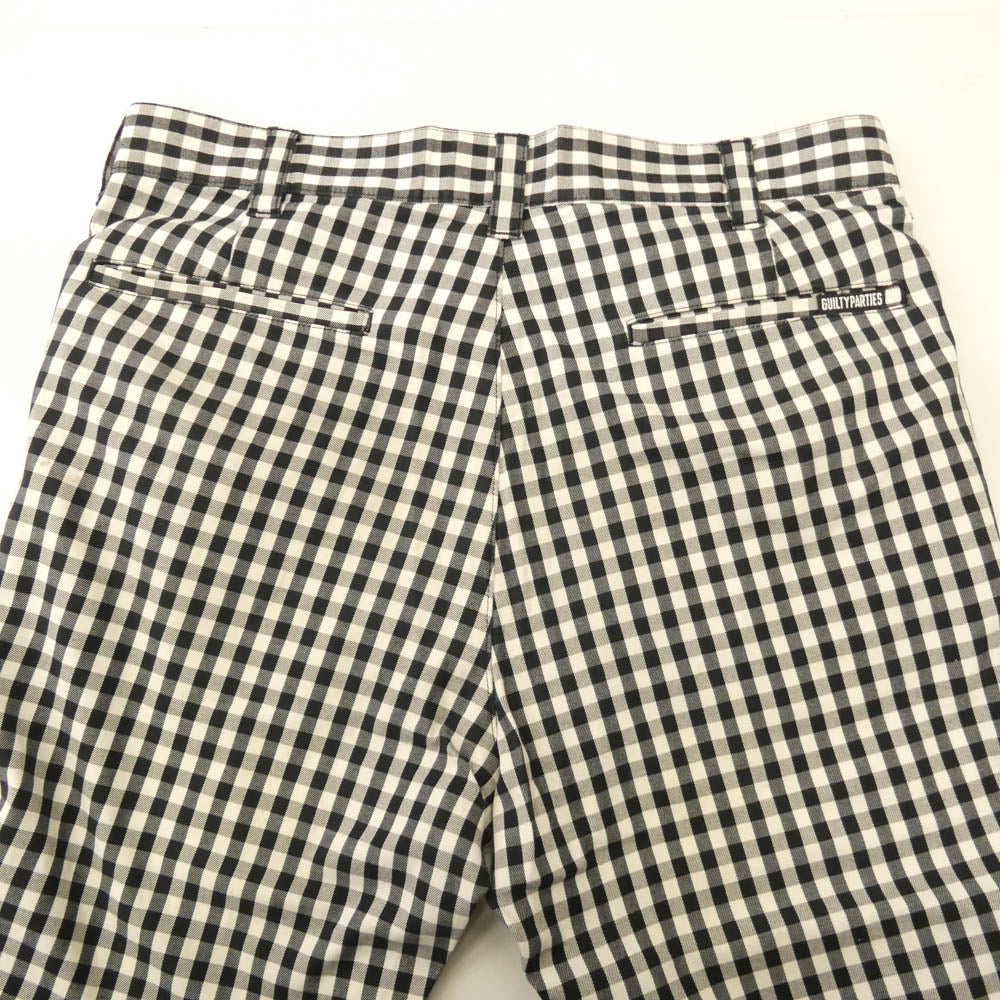 WACKO MARIA ワコマリア 15SS 15SS-P-01 ギンガムチェック ストレート パンツ ブラック系 ホワイト系 S M【中古】