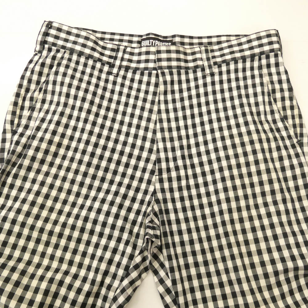 WACKO MARIA ワコマリア 15SS 15SS-P-01 ギンガムチェック ストレート パンツ ブラック系 ホワイト系 S M【中古】