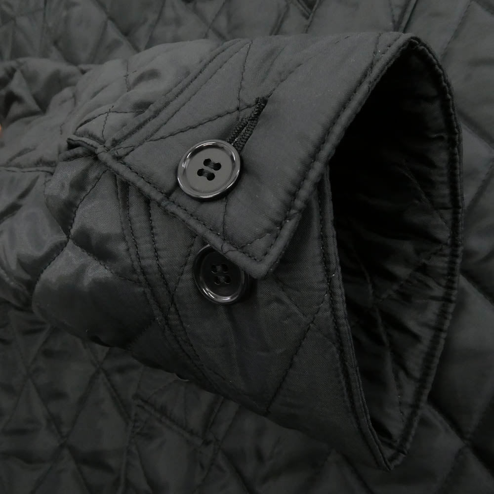 KUON クオン 145JK033940 Kimono Collar Quilted Shirket キモノカラー ダブルブレスト キルティング シャツ ジャケット ブラック系 S【極上美品】【中古】