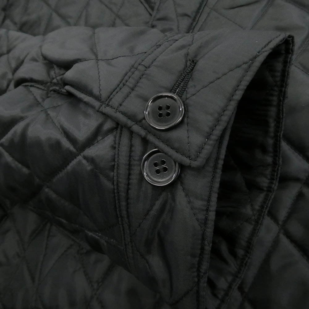 KUON クオン 145JK033940 Kimono Collar Quilted Shirket キモノカラー ダブルブレスト キルティング シャツ ジャケット ブラック系 M【極上美品】【中古】