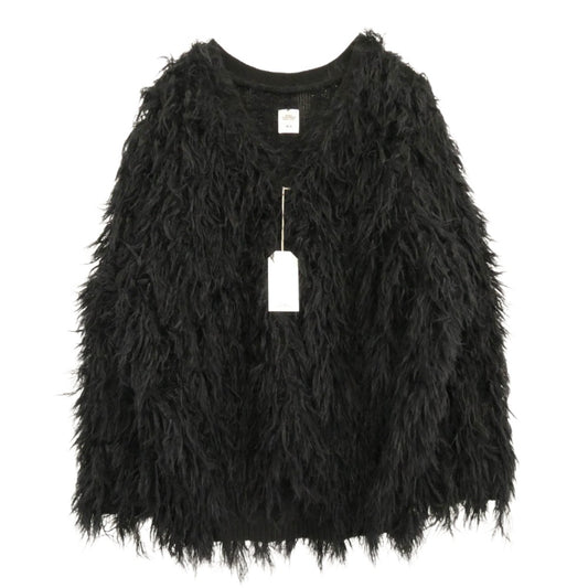 BEDWIN & THE HEARTBREAKERS ベドウィンアンドザハートブレイカーズ 25AB3194 LONG HAIR MOHAIR CARDIGAN ロングヘア モヘア カーディガン ブラック系 3【極上美品】【中古】