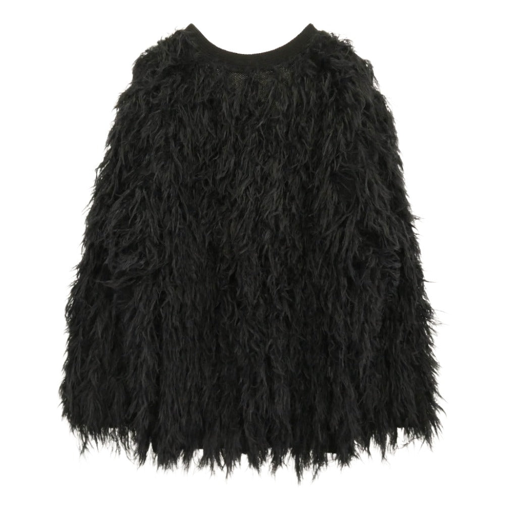 BEDWIN & THE HEARTBREAKERS ベドウィンアンドザハートブレイカーズ 25AB3194 LONG HAIR MOHAIR CARDIGAN ロングヘア モヘア カーディガン ブラック系 3【極上美品】【中古】