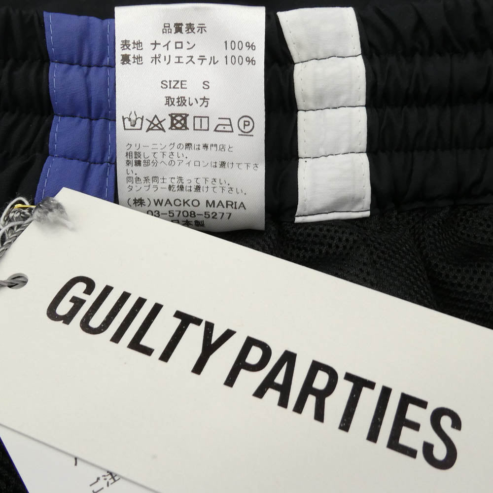 WACKO MARIA ワコマリア 24AW 24FW-WMO-TP01 NYLON TRACK PANTS ナイロン トラック パンツ ブラック系 S【美品】【中古】