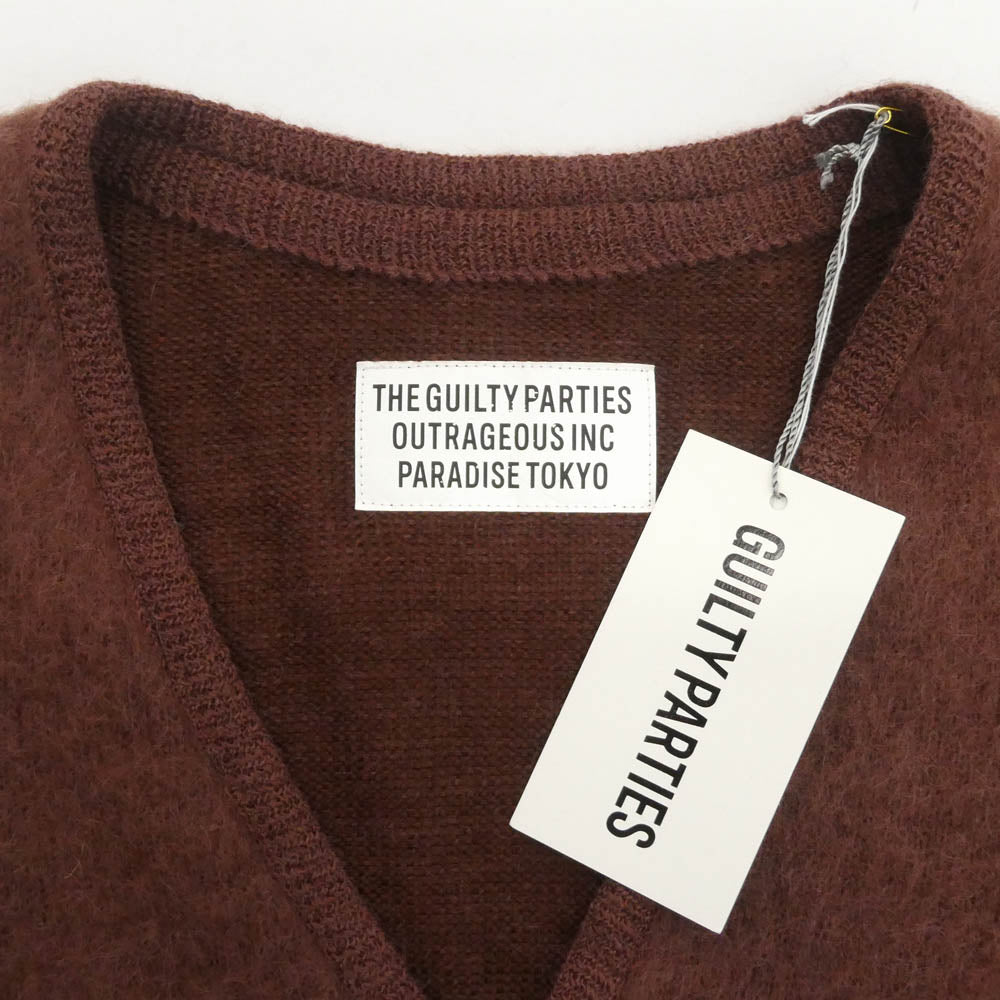 WACKO MARIA ワコマリア 23SS 23SS-WMK-KN06 MOHAIR CARDIGAN モヘア カーディガン ブラウン系 M【極上美品】【中古】
