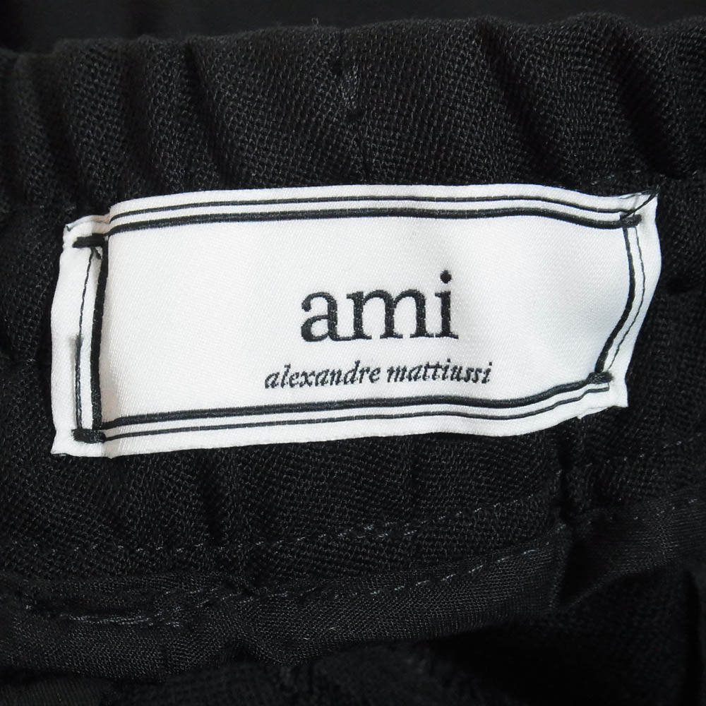 AMI PARIS アミパリス Alexandre Mattiusi アレクサンドルマテュッシ easy pants ウール イージーパンツ ブラック系 36【中古】