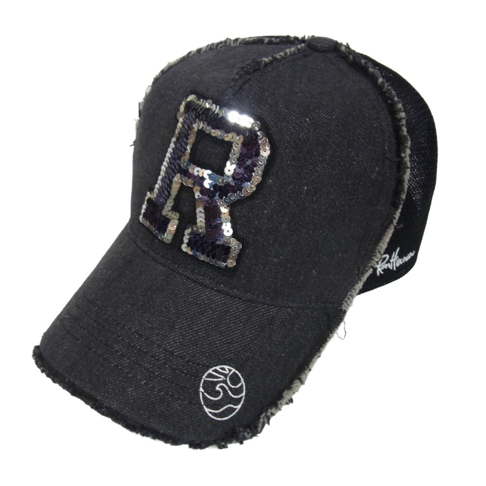 ヨシノリコタケ × Ron Herman ロンハーマン R ロゴ デニム キャップ ブラック系【中古】