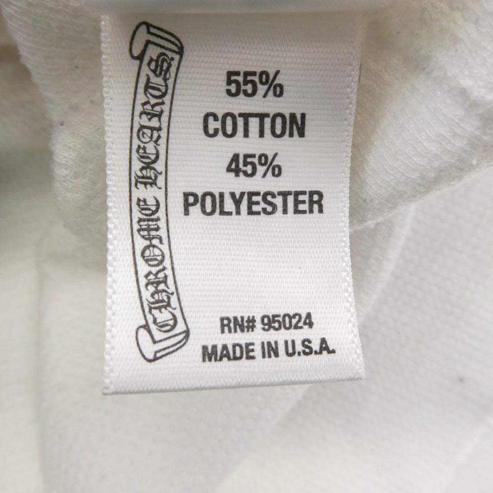 CHROME HEARTS クロムハーツ（原本無） 星条旗 アメリカンフラッグ ホースシュー CHプラス プリント サーマル 長袖 カットソー Tシャツ ホワイト系 L【中古】