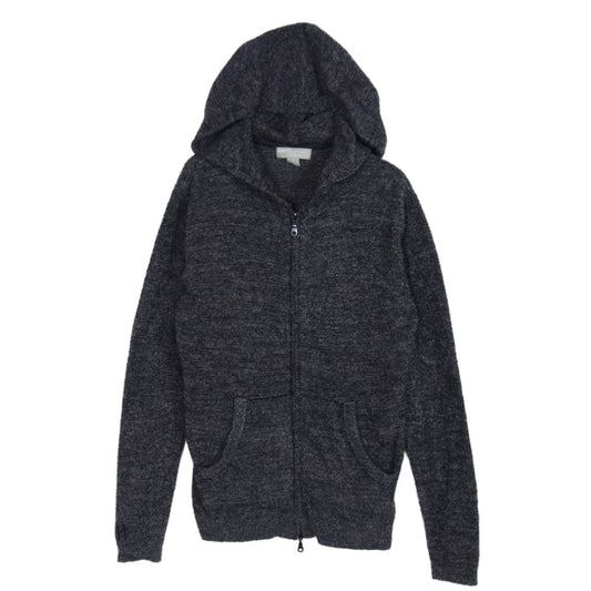 ベアフットドリームス SZMCL1265 パイル ニット フルジップ パーカー フーディー ブラック系 S【中古】