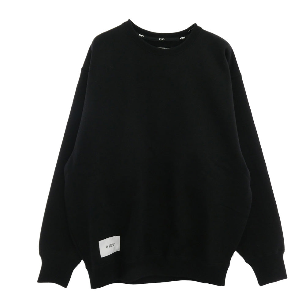 WTAPS ダブルタップス 25AW 252ATDT-CSM01 SIGN-YD SWEATER COTTON コットン スウェットシャツ スウェット ブラック系 01【美品】【中古】