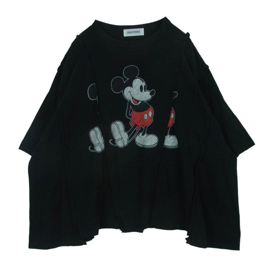 DISCOVERED ディスカバード Wide Mickey Tee ワイド ミッキーマウス Tシャツ コットン 日本製 ブラック系 3【中古】