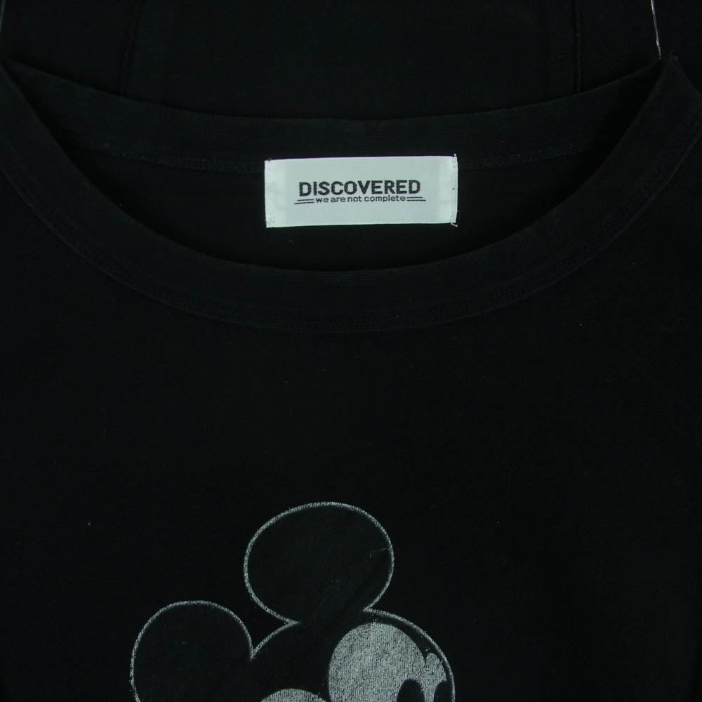 DISCOVERED ディスカバード Wide Mickey Tee ワイド ミッキーマウス Tシャツ コットン 日本製 ブラック系 3【中古】