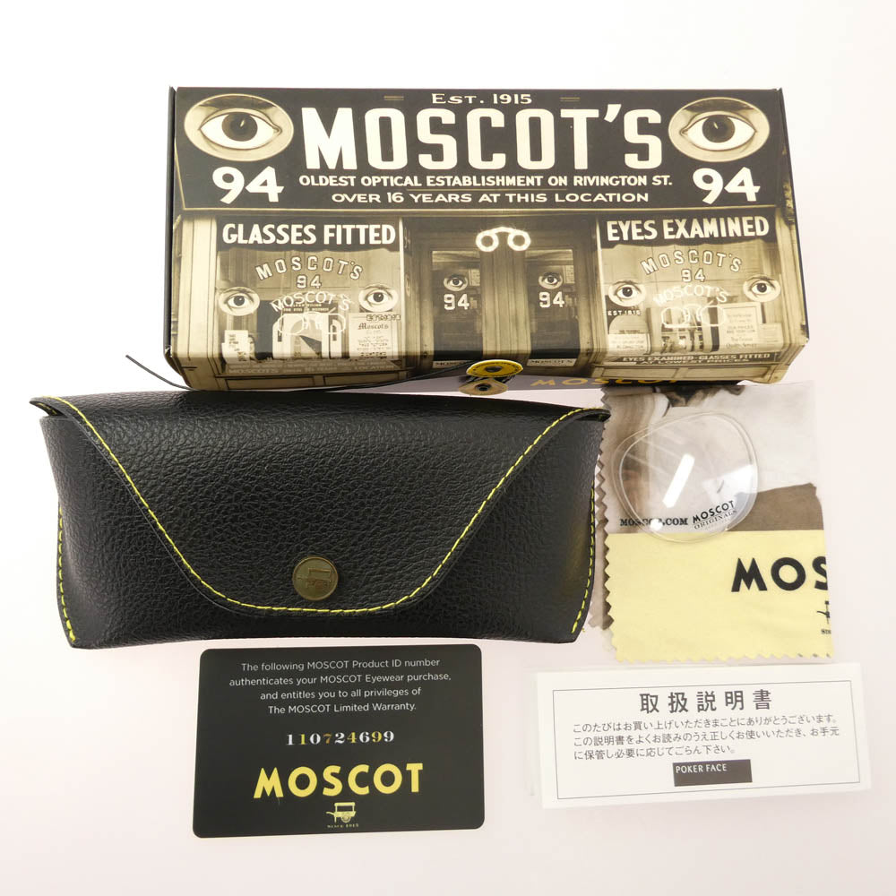 MOSCOT モスコット LEMTOSH TORT JAPAN LIMITED JPN LTD ジャパンリミテッド レムトッシュ アイウェア メガネ 眼鏡 サングラス ブラウン系 グリーン系 フレーム：ブラウン系　レンズ：グリーン系 46□24-145【中古】