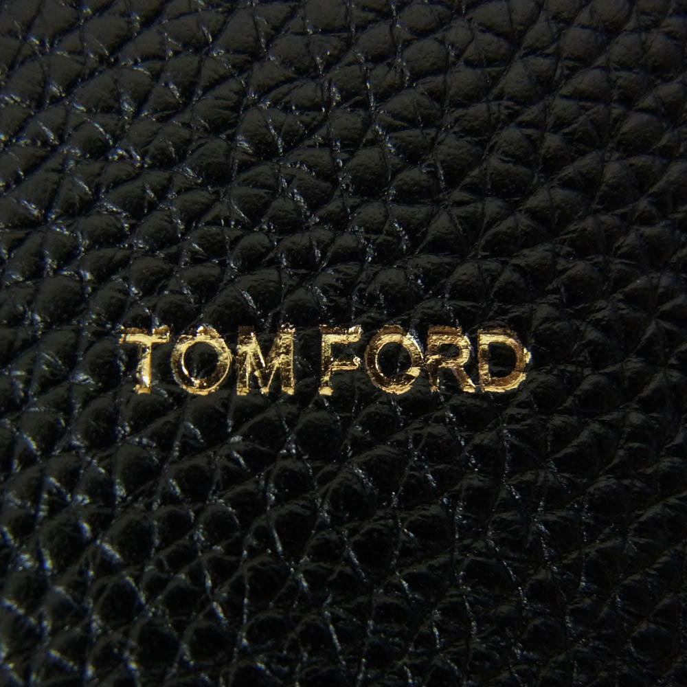 TOM FORD トムフォード HO355 LCL213G ソフトグレインレザー セカンド クラッチ バッグ ブラック系【中古】