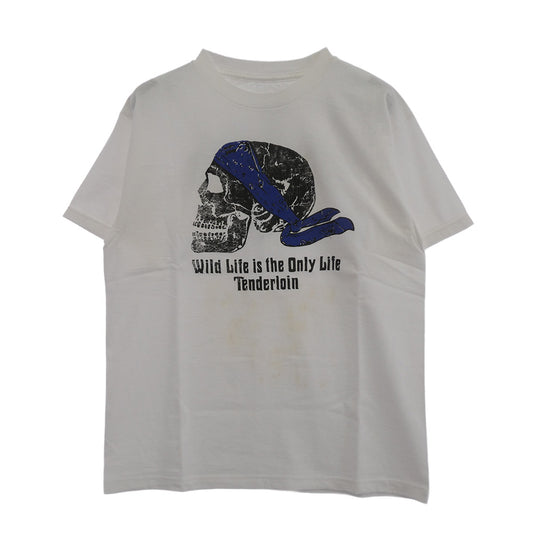 TENDERLOIN テンダーロイン T-TEE バンダナスカルプリント 半袖Tシャツ ホワイト ホワイト系 M【中古】