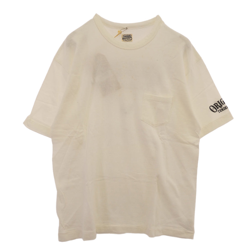 TENDERLOIN テンダーロイン T-TEE3 P バックロゴプリント ポケット 半袖Tシャツ ホワイト ホワイト系 M【中古】