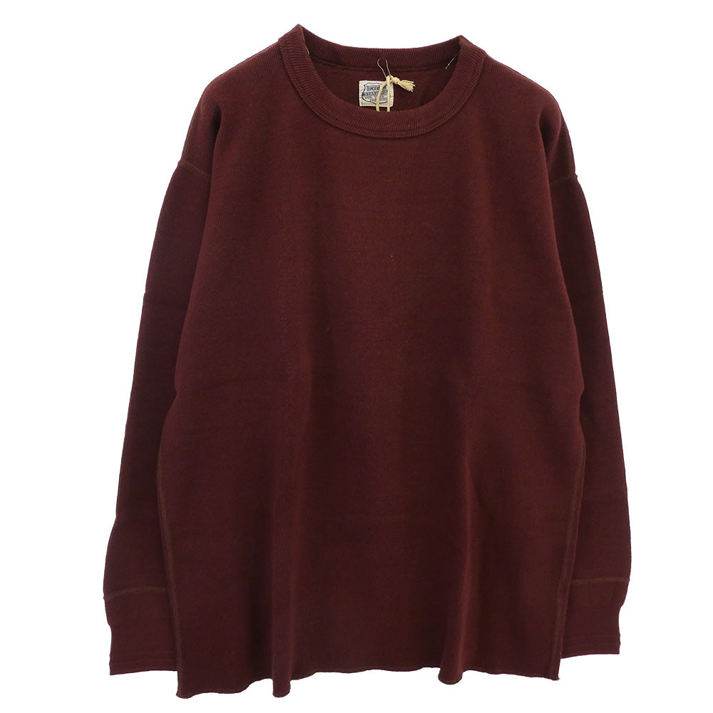 TENDERLOIN テンダーロイン T-CHILLY クルーネック リブ 長袖Tシャツ バーガンディ エンジ系 M【中古】