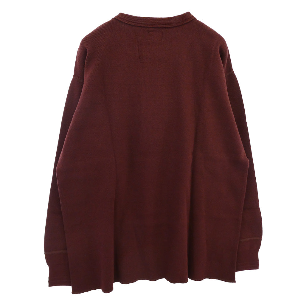 TENDERLOIN テンダーロイン T-CHILLY クルーネック リブ 長袖Tシャツ バーガンディ エンジ系 M【中古】