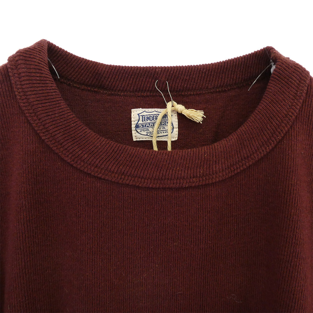TENDERLOIN テンダーロイン T-CHILLY クルーネック リブ 長袖Tシャツ バーガンディ エンジ系 M【中古】