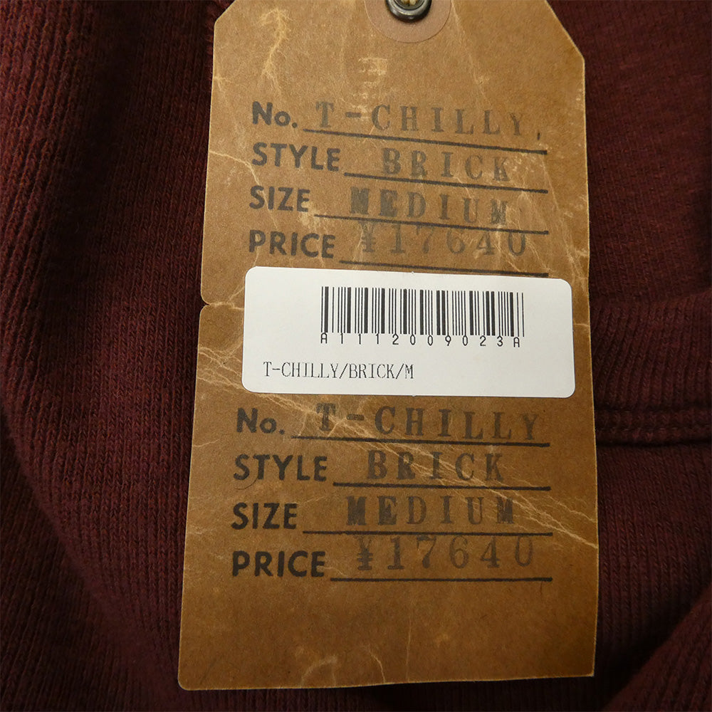 TENDERLOIN テンダーロイン T-CHILLY クルーネック リブ 長袖Tシャツ バーガンディ エンジ系 M【中古】