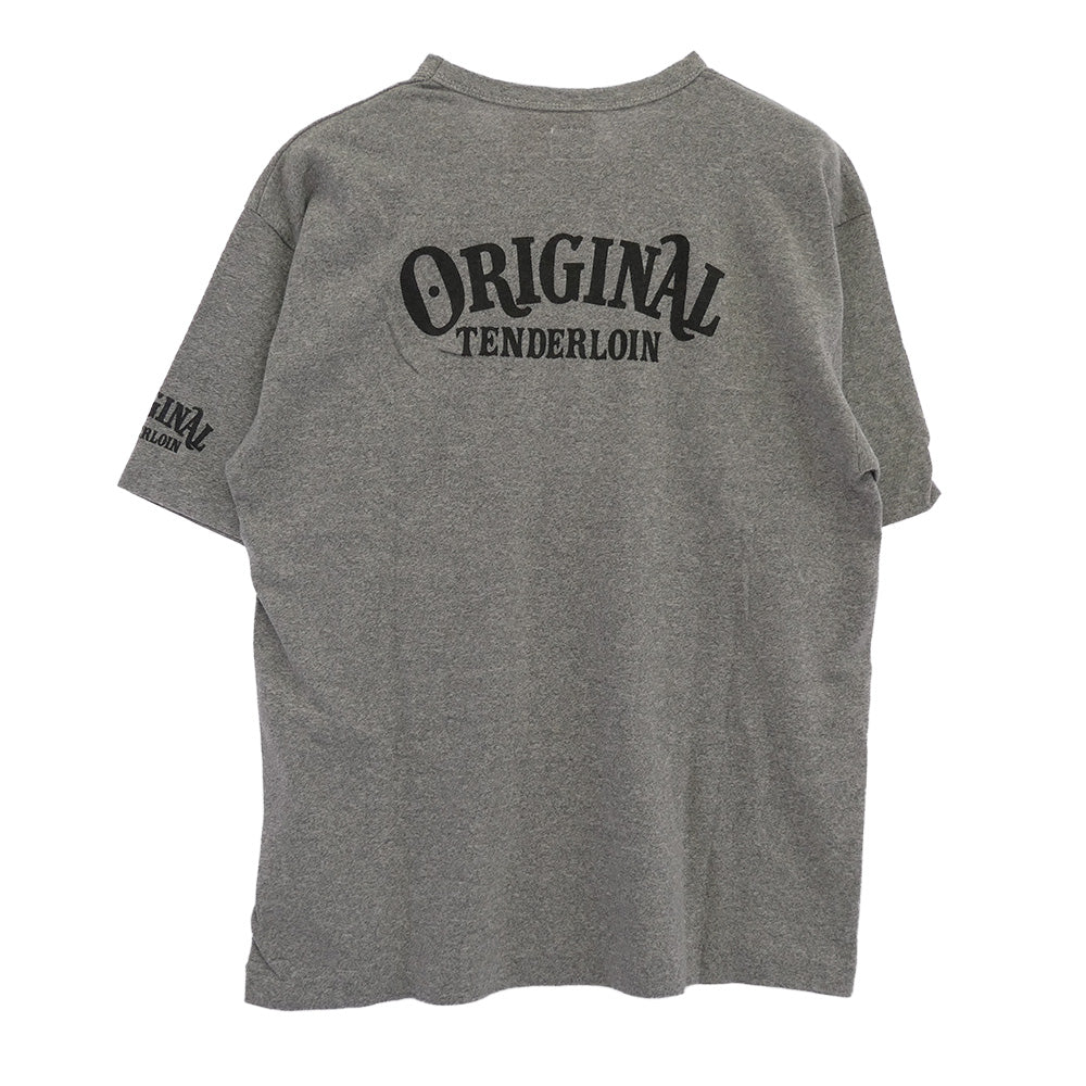 TENDERLOIN テンダーロイン T-TEE3 P バックロゴプリント ポケット 半袖Tシャツ グレー グレー系 M【中古】