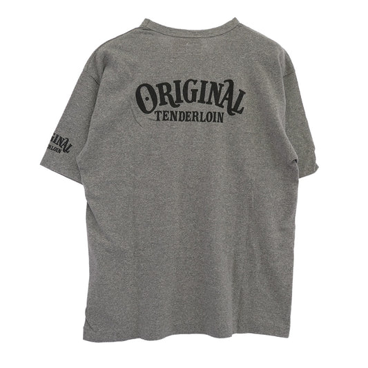 TENDERLOIN テンダーロイン T-TEE3 P バックロゴプリント ポケット 半袖Tシャツ グレー グレー系 M【中古】