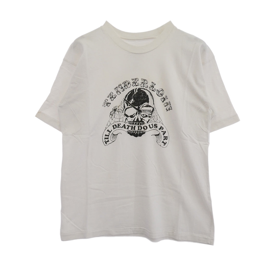TENDERLOIN テンダーロイン T-TEE TILL DEATH DO US PART スカルプリント 半袖Tシャツ ホワイト ホワイト系 M【中古】
