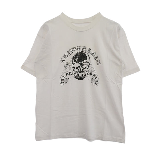 TENDERLOIN テンダーロイン T-TEE TILL DEATH DO US PART スカルプリント 半袖Tシャツ ホワイト ホワイト系 M【中古】