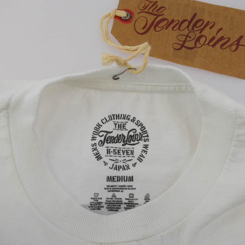 TENDERLOIN テンダーロイン T-TEE69 ボールプリント 半袖Tシャツ ホワイト ホワイト系 M【中古】