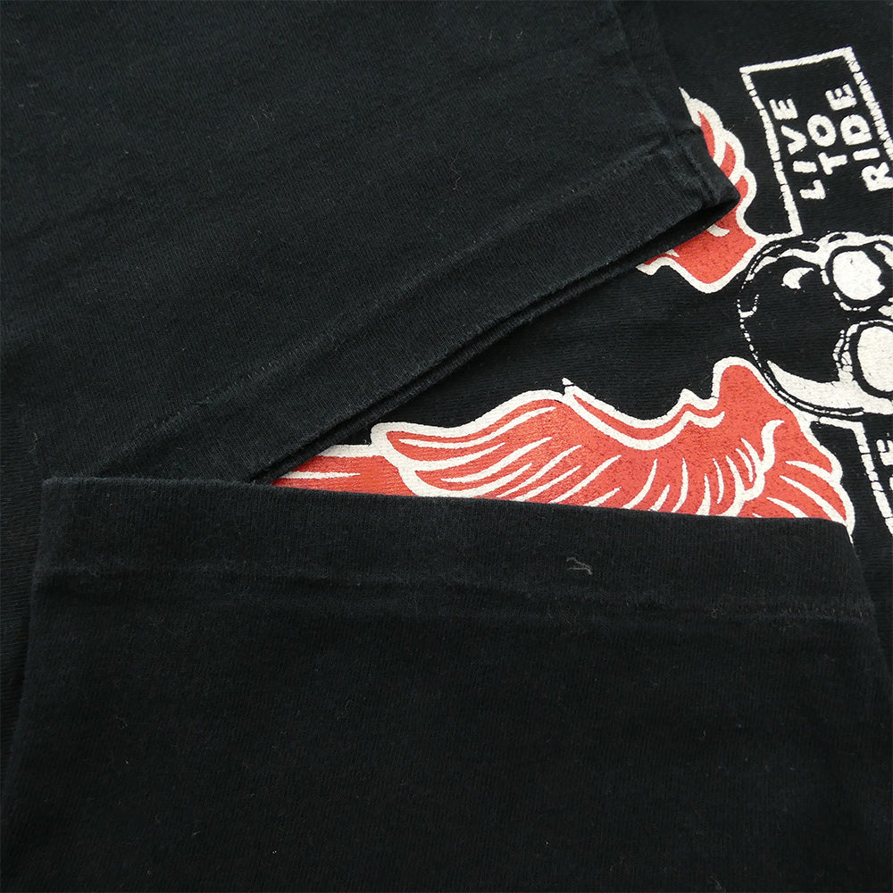 TENDERLOIN テンダーロイン T-TEE フロントロゴ バックスカルプリント 半袖Tシャツ ブラック ブラック系 M【中古】