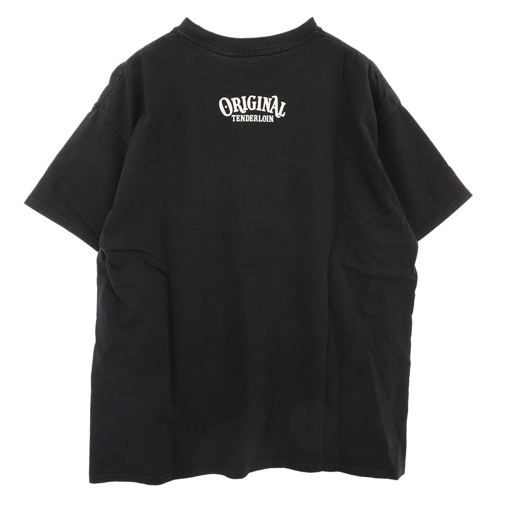 TENDERLOIN テンダーロイン T-TEE TENDERLOIN TOKYO ロゴプリント 半袖Tシャツ ブラック ブラック系 L【中古】