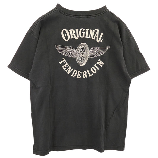 TENDERLOIN テンダーロイン T-TEE スカルプリント 半袖Tシャツ グレー チャコール系 M【中古】
