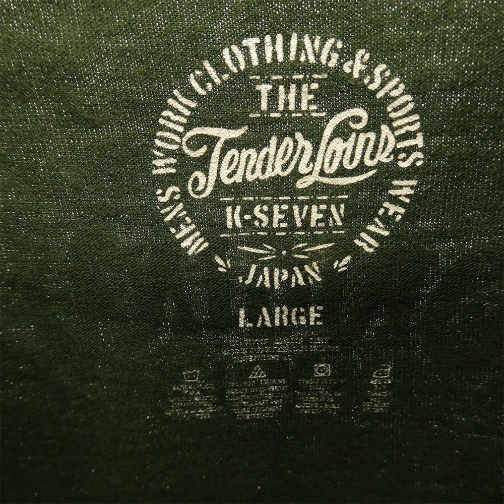 TENDERLOIN テンダーロイン T-TEE TENDERLOIN TOKYO ロゴプリント 半袖Tシャツ グリーン モスグリーン系 L【中古】