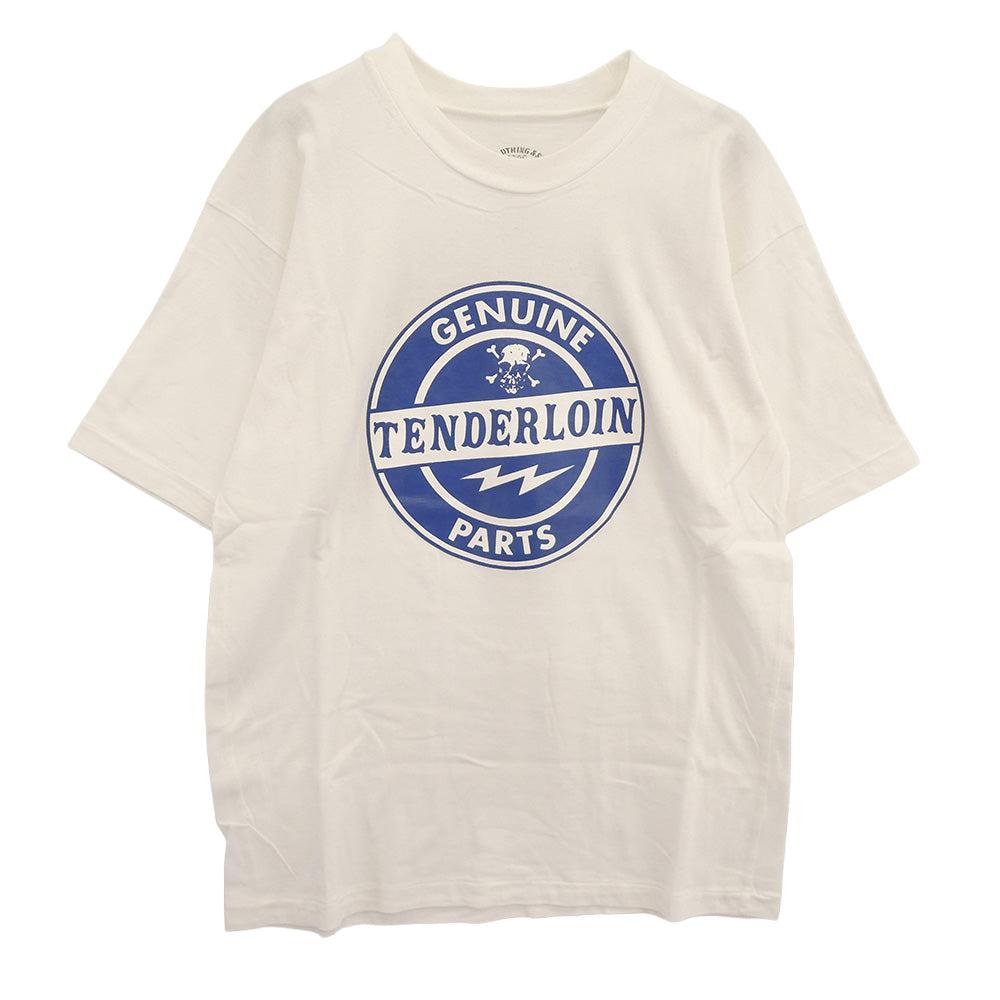 TENDERLOIN テンダーロイン T-TEE GENUINE PARTS サークルプリント 半袖Tシャツ ホワイト ホワイト系 M【中古】