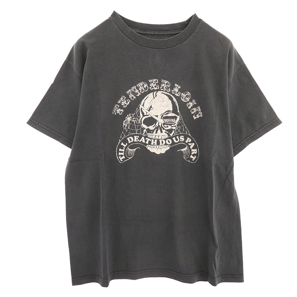 TENDERLOIN テンダーロイン T-TEE TILL DEATH DO US PART スカルプリント 半袖Tシャツ グレー グレー系 M【中古】