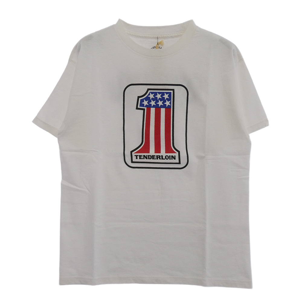 TENDERLOIN テンダーロイン T-TEE#1 星条旗プリント 半袖Tシャツ ホワイト ホワイト系 M【中古】