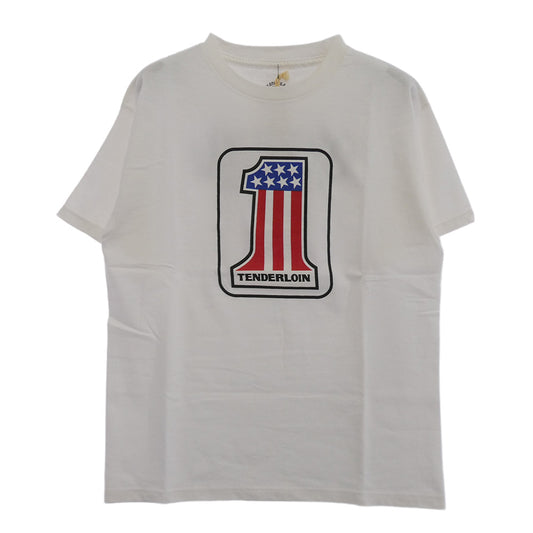 TENDERLOIN テンダーロイン T-TEE#1 星条旗プリント 半袖Tシャツ ホワイト ホワイト系 M【中古】
