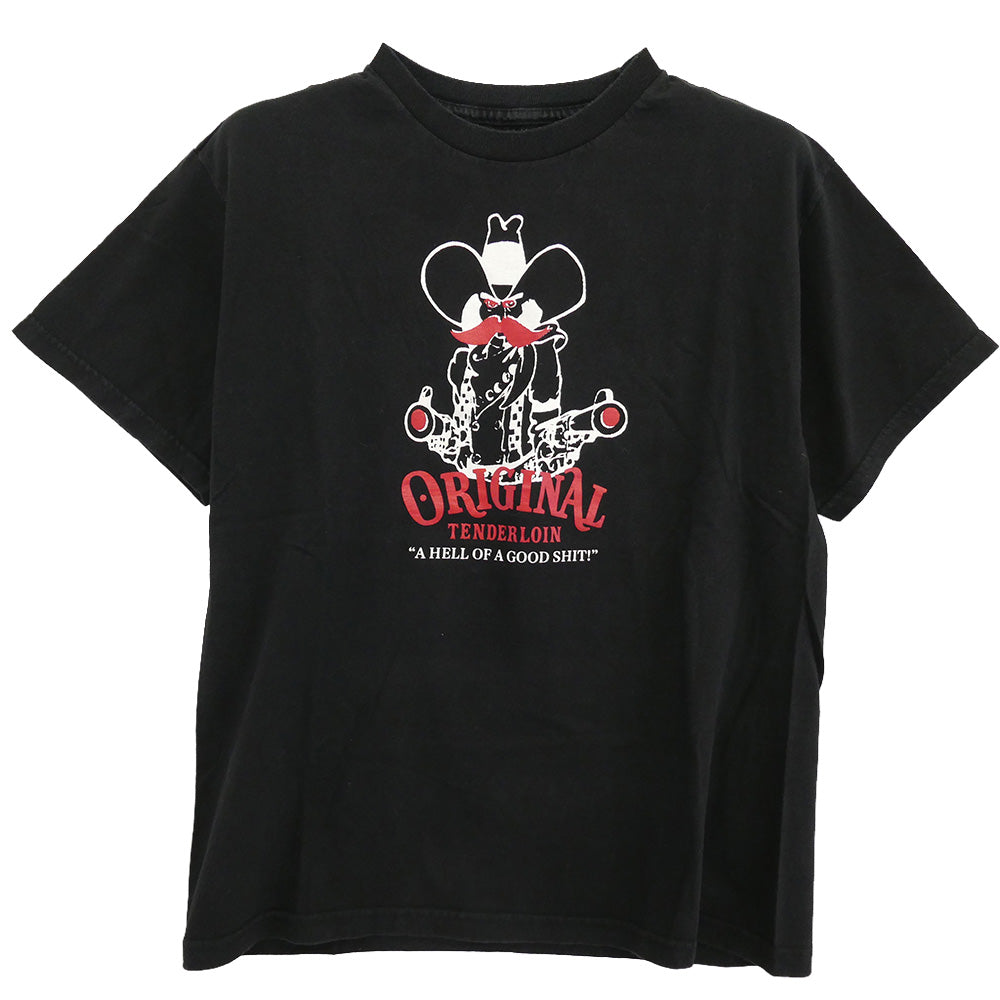 TENDERLOIN テンダーロイン T-TEE A HELL OF A GOOD SHIT 半袖Tシャツ ブラック系 M【中古】