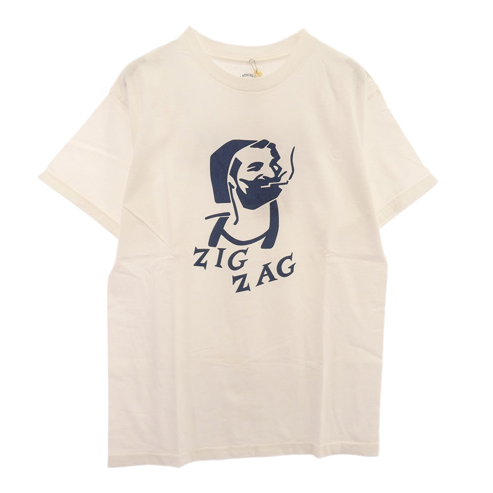 TENDERLOIN テンダーロイン T-TEE ZIG ZAG ジグザグプリント 半袖Tシャツ ホワイト ホワイト系 M【中古】