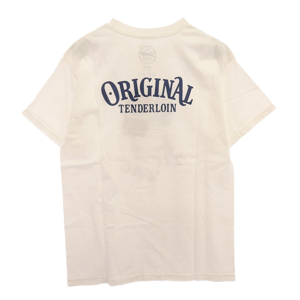 TENDERLOIN テンダーロイン T-TEE ZIG ZAG ジグザグプリント 半袖Tシャツ ホワイト ホワイト系 M【中古】