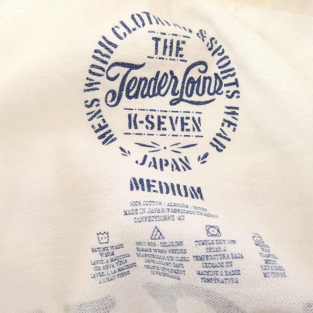 TENDERLOIN テンダーロイン T-TEE ZIG ZAG ジグザグプリント 半袖Tシャツ ホワイト ホワイト系 M【中古】
