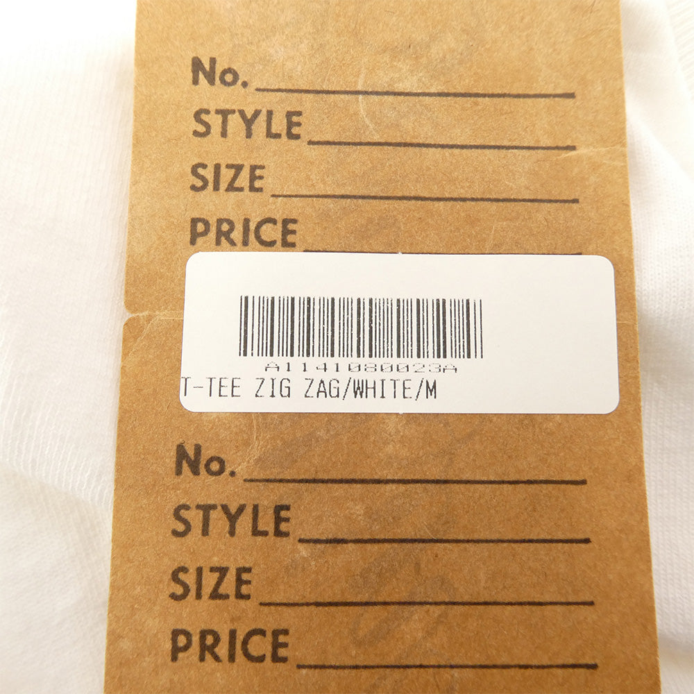 TENDERLOIN テンダーロイン T-TEE ZIG ZAG ジグザグプリント 半袖Tシャツ ホワイト ホワイト系 M【中古】