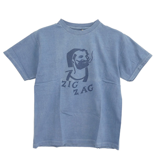 TENDERLOIN テンダーロイン T-TEE4 ジグザグプリント 半袖Tシャツ インディゴ ブルー系 M【中古】