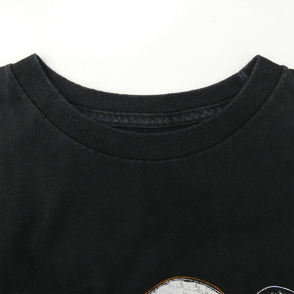 TENDERLOIN テンダーロイン T-TEE HELL ON WHEELS ウィングホイールプリント 半袖Tシャツ ブラック ブラック系 M【中古】