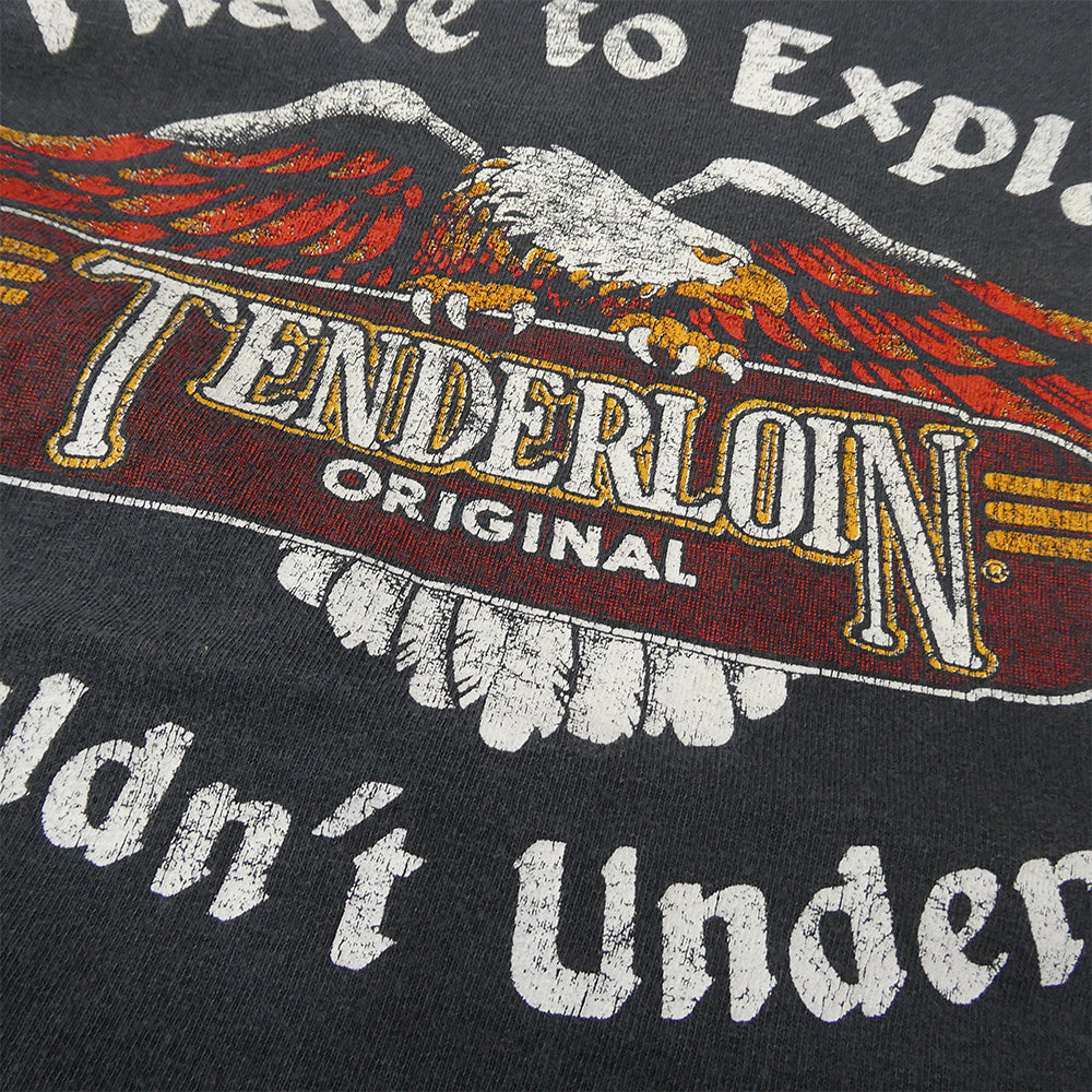 TENDERLOIN テンダーロイン T-TEE イーグルプリント 半袖Tシャツ グレー グレー系 M【中古】